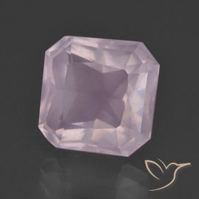 Cuarzo rosa Rosado claro natural de 6.62 ct, Corte Octágono / Esmeralda, Transparente