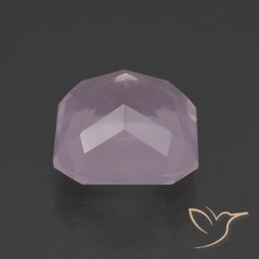 Cuarzo rosa Rosado claro natural de 6.62 ct, Corte Octágono / Esmeralda, Transparente