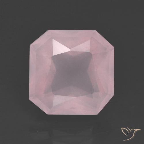 5.34ct Natural Rosado claro Cuarzo rosa, corte esmeralda, Transparente