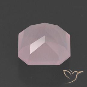 Cuarzo rosa Rosado claro natural de 5.34 ct, Corte Octágono / Esmeralda, Transparente