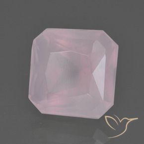 Cuarzo rosa Rosado Bubblegum natural de 7.36 ct, Corte Octágono / Esmeralda, Transparente