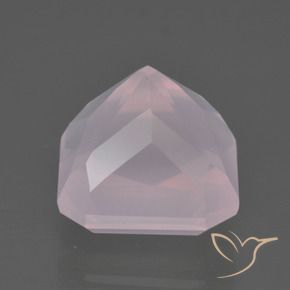 Cuarzo rosa Rosado Bubblegum natural de 7.36 ct, Corte Octágono / Esmeralda, Transparente