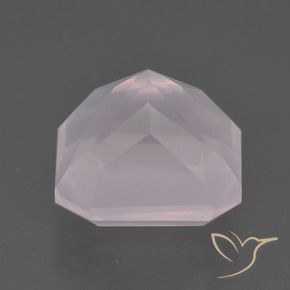 Cuarzo rosa Rosado claro natural de 7.44 ct, Corte Octágono / Esmeralda, Transparente