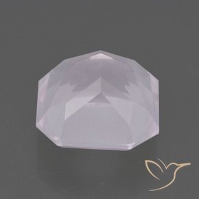 Cuarzo rosa Rosado rosa muy claro natural de 6.14 ct, Corte Octágono / Esmeralda, Transparente