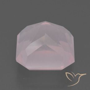 Cuarzo rosa Rosado rosa medio natural de 7.29 ct, Corte Octágono / Esmeralda, Transparente