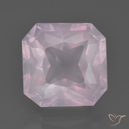 7.37ct Natural Rosado claro Cuarzo rosa, corte esmeralda, Transparente