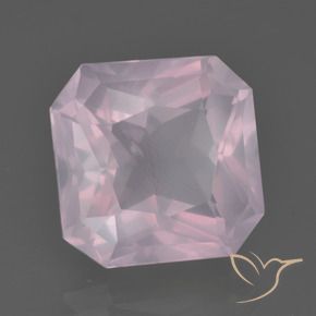 Cuarzo rosa Rosado claro natural de 7.37 ct, Corte Octágono / Esmeralda, Transparente