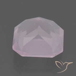 Cuarzo rosa Rosado claro natural de 7.37 ct, Corte Octágono / Esmeralda, Transparente