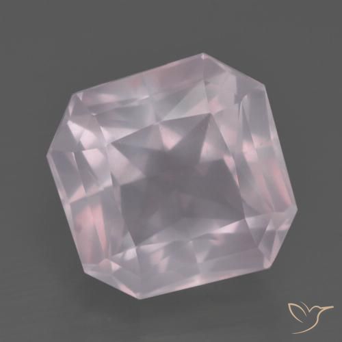 7.83ct Natural Rosa rosado Cuarzo rosa, corte esmeralda, Transparente