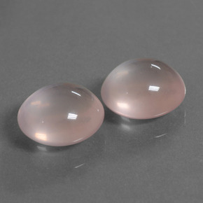 Gemas de Cuarzo Rosa Rosado medio natural de 26.24 ct, Corte Óvalo, Transparente