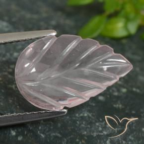 Cuarzo rosa Rosado flamingo natural de 2.95 ct, Corte Flor, Transparente