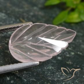 Cuarzo rosa Rosado flamingo natural de 2.95 ct, Corte Flor, Transparente