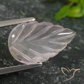 Cuarzo rosa Rosado flamingo natural de 2.66 ct, Corte Flor, Transparente