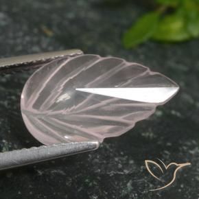 Cuarzo rosa Rosado flamingo natural de 2.66 ct, Corte Flor, Transparente
