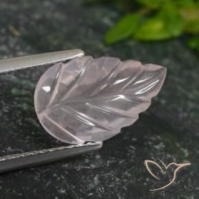Cuarzo rosa Rosado flamingo natural de 2.33 ct, Corte Flor, Transparente