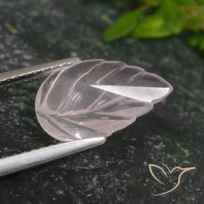 Cuarzo rosa Rosado flamingo natural de 2.33 ct, Corte Flor, Transparente