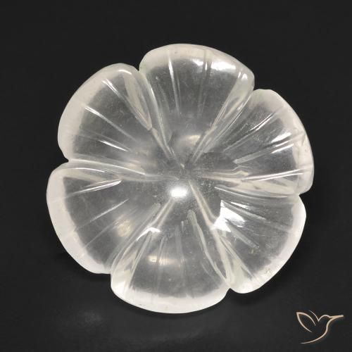 10.91ct Natural Rosado muy claro Cuarzo rosa, Corte Flor, Transparente