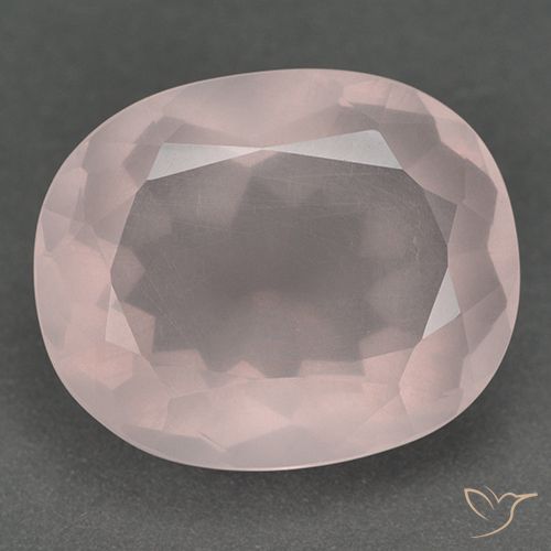 14.00ct Natural Rosado claro Cuarzo rosa, Ovalada, Transparente