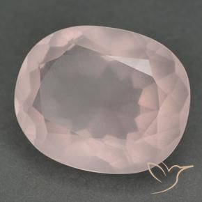 Cuarzo rosa Rosado claro natural de 14.00 ct, Ovalada, Transparente