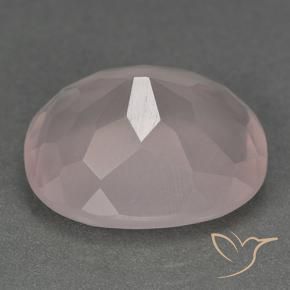 Cuarzo rosa Rosado claro natural de 14.00 ct, Ovalada, Transparente