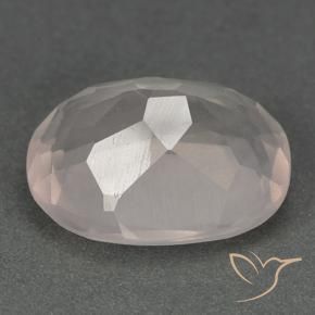 Cuarzo rosa Rosado claro medio natural de 6.35 ct, Ovalada, Transparente