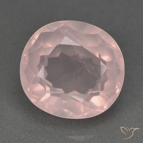 11.37ct Natural Rosado medio Cuarzo rosa, Ovalada, Transparente