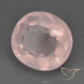 Cuarzo rosa Rosado medio natural de 11.37 ct, Ovalada, Transparente