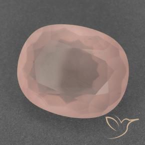 Cuarzo rosa Rosado salmón natural de 10.02 ct, Ovalada, Transparente