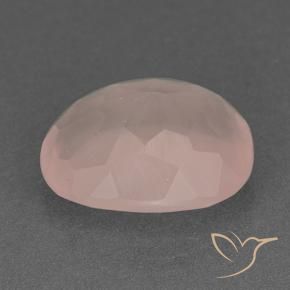 Cuarzo rosa Rosado salmón natural de 10.02 ct, Ovalada, Transparente