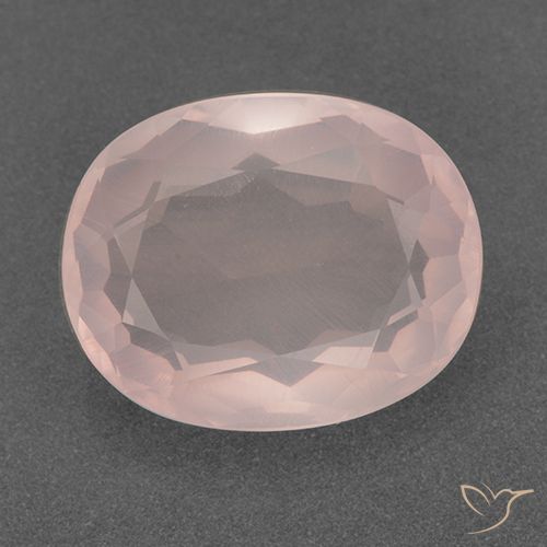 11.99ct Natural Rosado coral Cuarzo rosa, Ovalada, Transparente