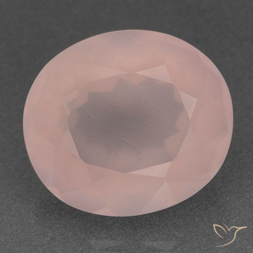 22.09ct Natural Rosado azulado Cuarzo rosa, Ovalada, Transparente