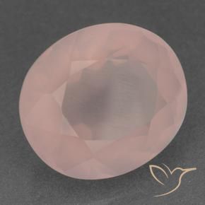 Cuarzo rosa Rosado azulado natural de 22.09 ct, Ovalada, Transparente