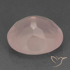 Cuarzo rosa Rosado azulado natural de 22.09 ct, Ovalada, Transparente