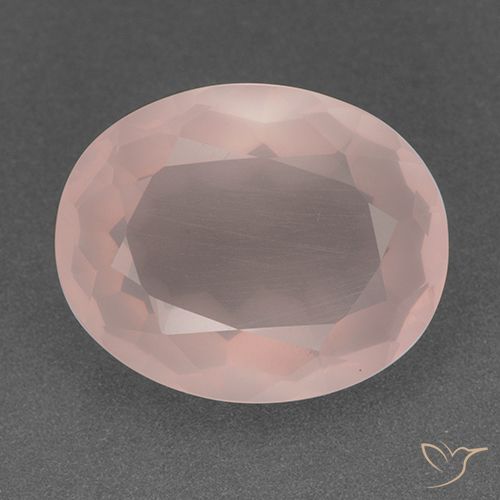 18.51ct Natural Rosado coral claro Cuarzo rosa, Ovalada, Transparente