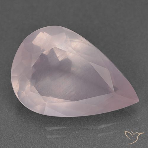 10.26ct Natural Rosado claro Cuarzo rosa, En forma de pera, Transparente