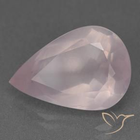 Cuarzo rosa Rosado claro natural de 10.26 ct, En forma de pera, Transparente
