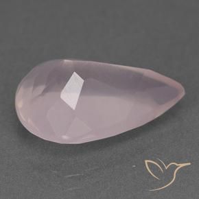 Cuarzo rosa Rosado claro natural de 10.26 ct, En forma de pera, Transparente