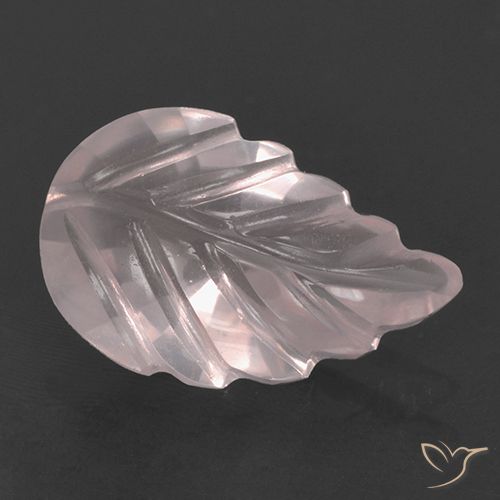 2.62ct Natural Rosado coral claro Cuarzo rosa, Corte Flor, Transparente