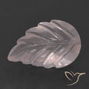 Cuarzo Rosa Rosado coral claro natural de 2.62 ct, Corte Flor, Transparente