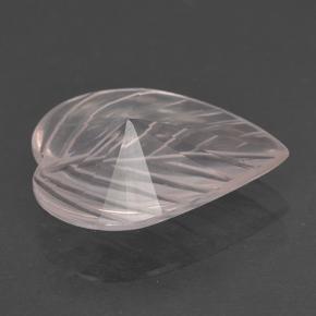 Cuarzo rosa rosa natural de 3,32 ct, corte flor, transparente
