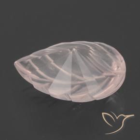 Cuarzo rosa Rosado rosa muy claro natural de 2.73 ct, Corte Flor, Transparente