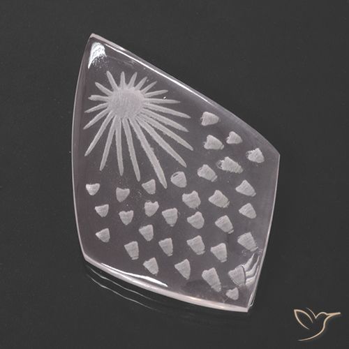 18.46ct Natural Sin Color Cuarzo rosa, Elegante, Transparente