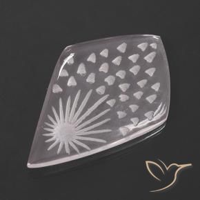 Cuarzo rosa Sin Color natural de 18.46 ct, Elegante, Transparente