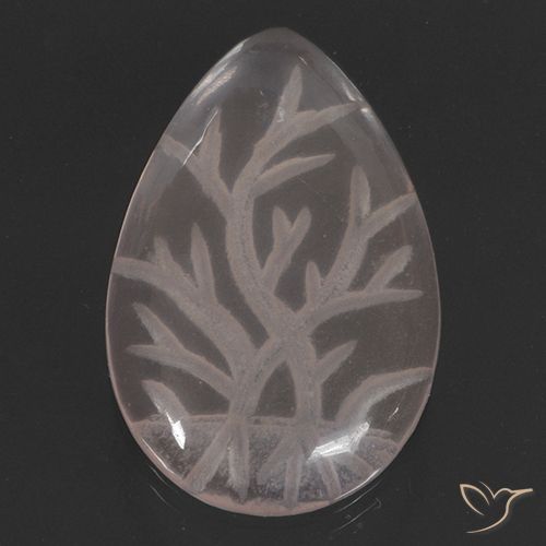 9.58ct Natural Rosado coral claro Cuarzo rosa, En forma de pera, Transparente