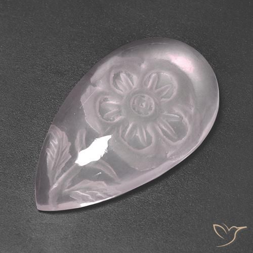 13.62ct Natural Rosado muy claro Cuarzo rosa, En forma de pera, Transparente
