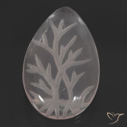 10.17ct Natural Sin Color Cuarzo rosa, En forma de pera, Transparente