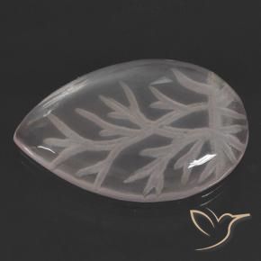 Cuarzo rosa Sin Color natural de 10.17 ct, En forma de pera, Transparente