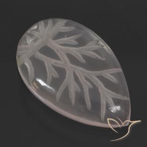 Cuarzo rosa Sin Color natural de 10.17 ct, En forma de pera, Transparente