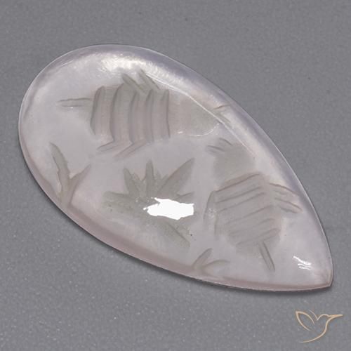 6.13ct Natural Blanco Cuarzo rosa, En forma de pera, Transparente