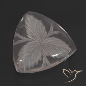 Cuarzo rosa Sin Color natural de 10.38 ct, Trillón, Transparente